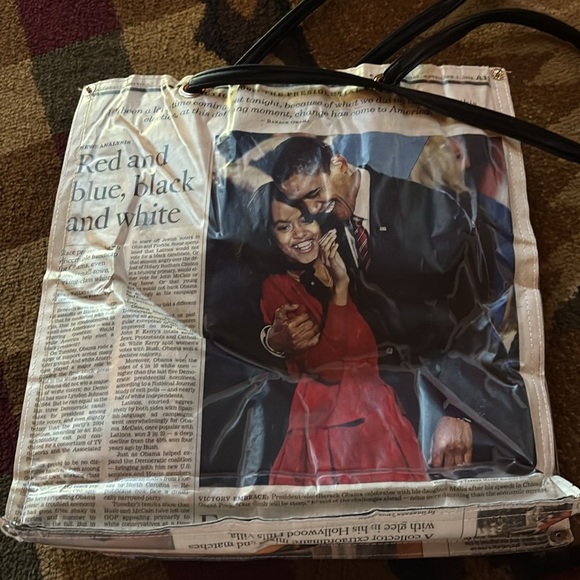 Vintage Obama The News‎ 👜 Purse - Picture 7 of 9